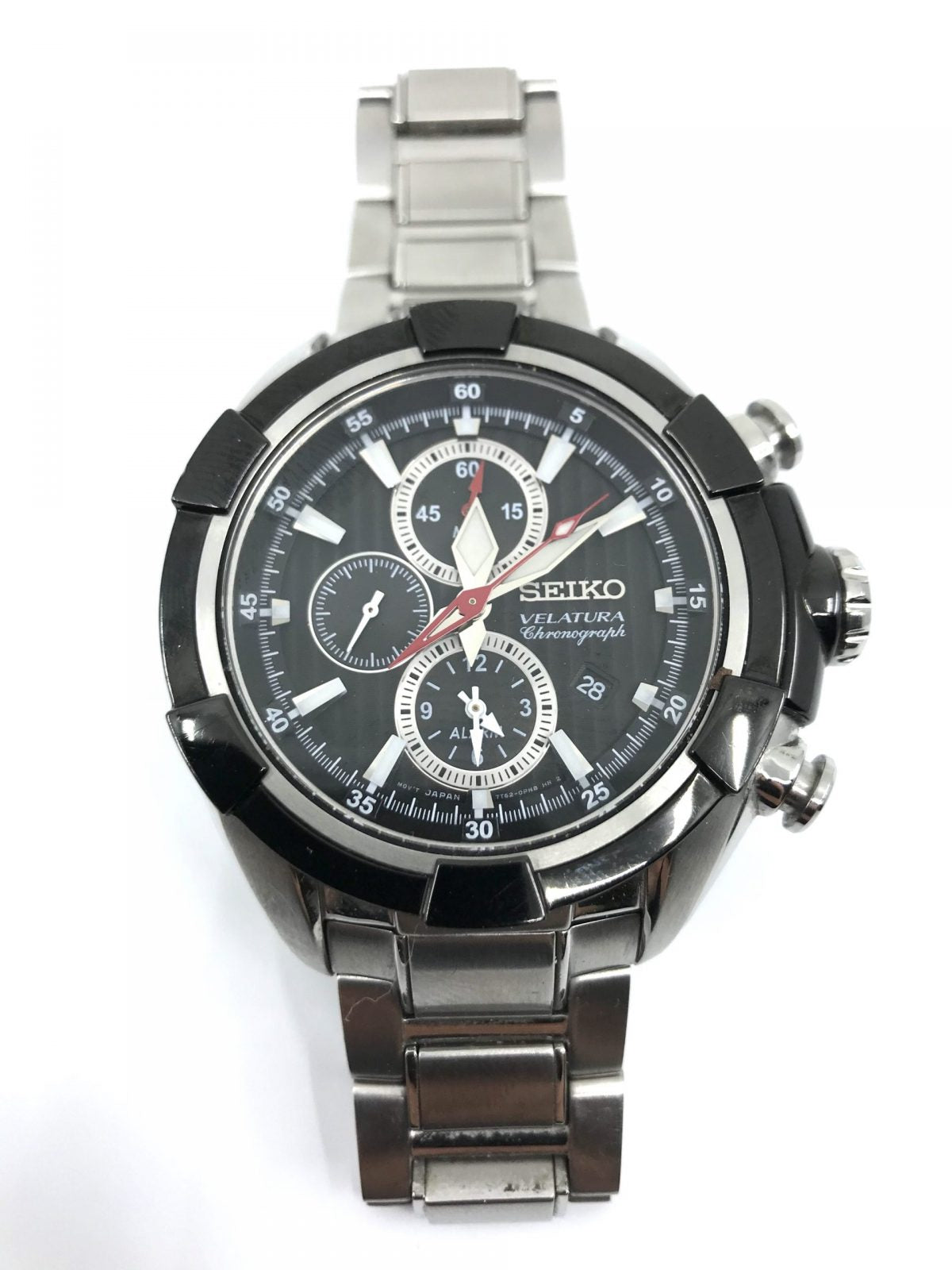 58 Seiko Velatura watch used chronograph quartz stainless steel
