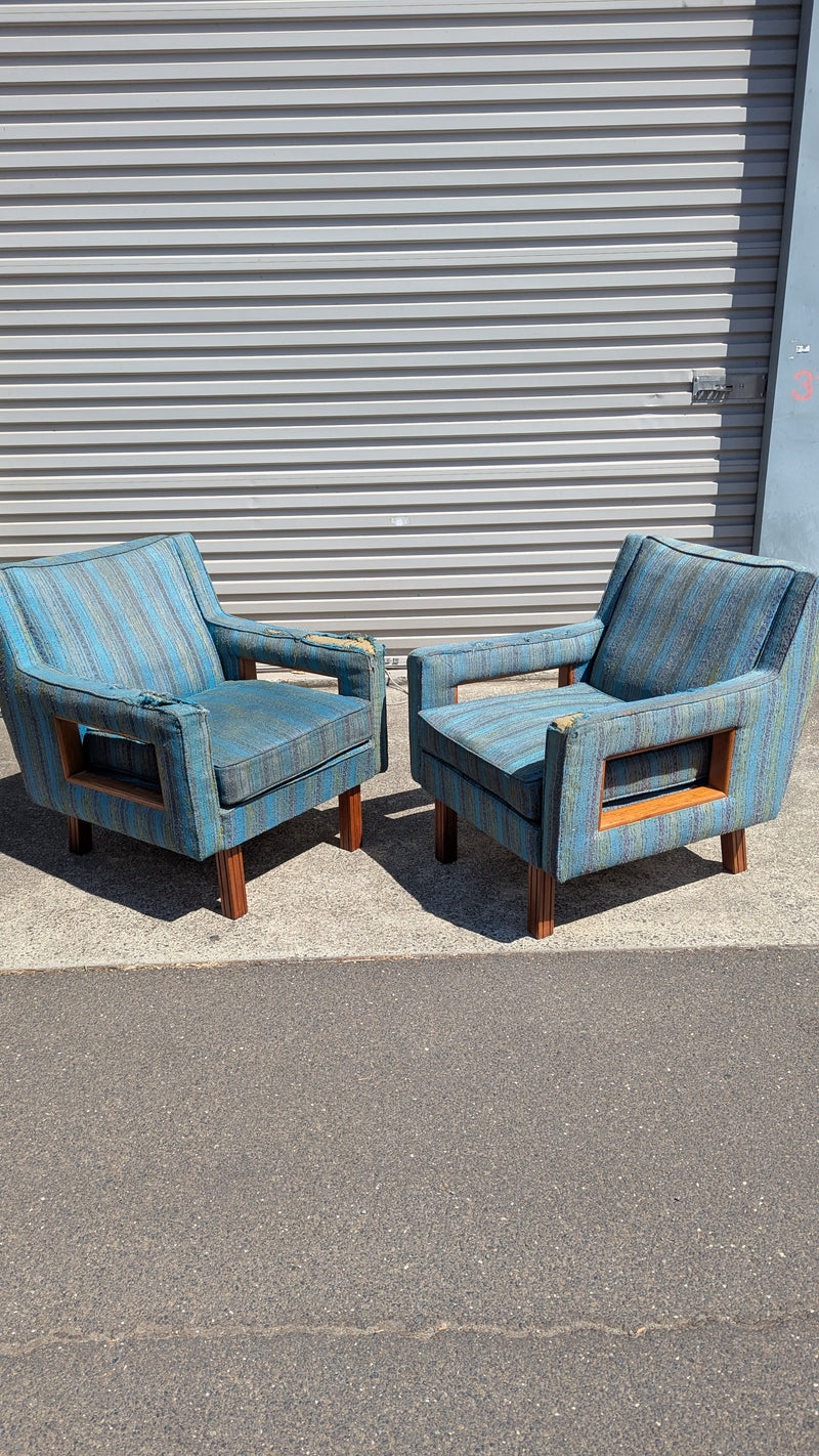 Pre order - pair of original Dario Zoureff armchairs 1970s