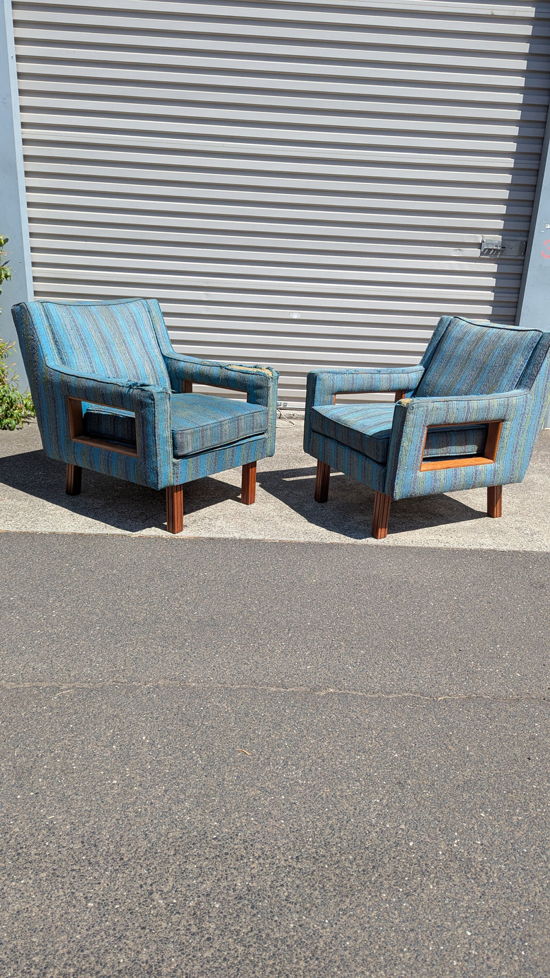 Pre order - pair of original Dario Zoureff armchairs 1970s