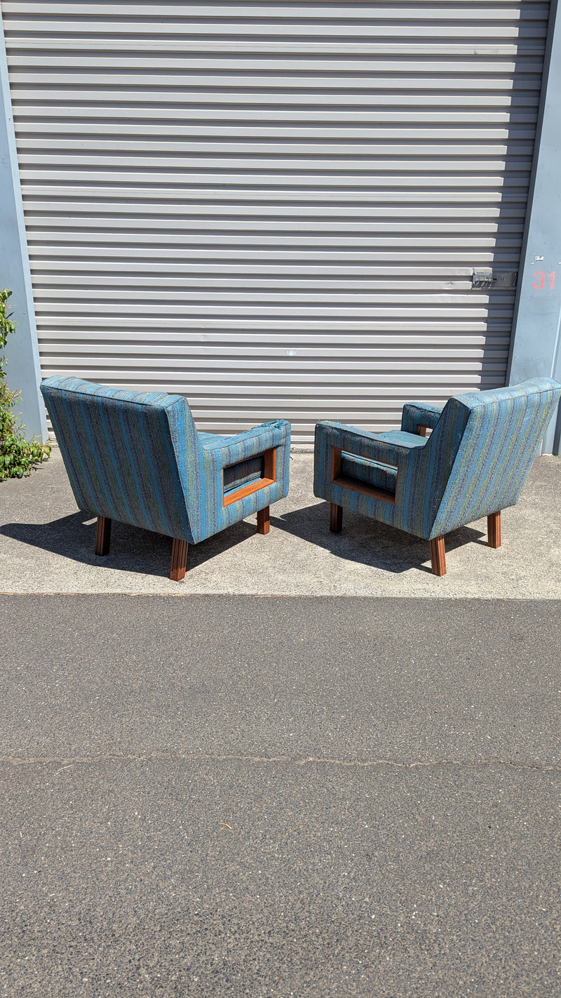 Pre order - pair of original Dario Zoureff armchairs 1970s