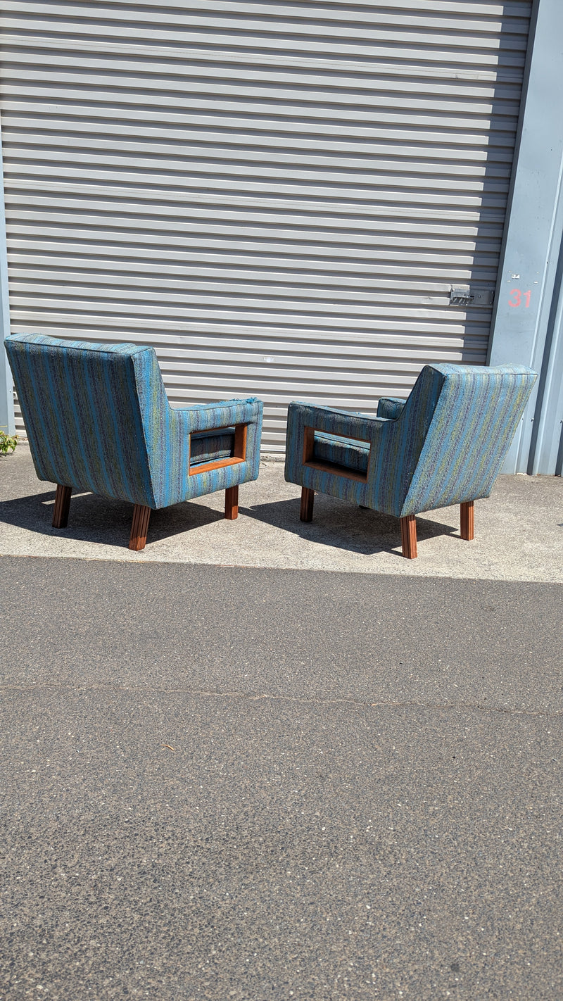 Pre order - pair of original Dario Zoureff armchairs 1970s