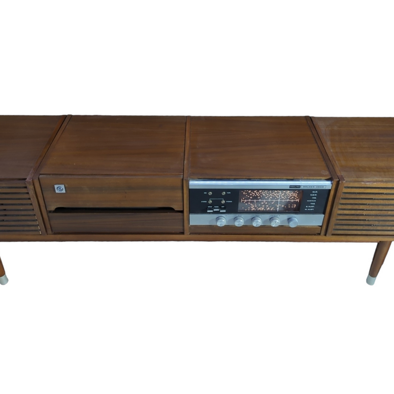 Australian golden voice healing Radiogram & sideboard mid century walnut vinyl fully restored