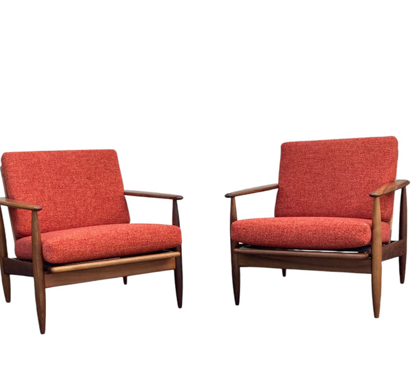 Pre order - Rare Pair Parker low line wraparound armchair genuine 1960s fully restored MCM rattan