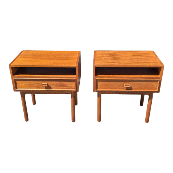 Parker bedside tables matching console stool and mirror original restored 1970s