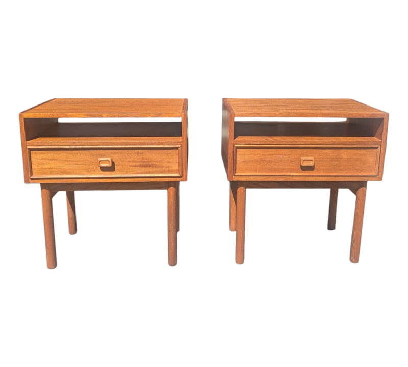 Parker bedside tables matching console stool and mirror original restored 1970s