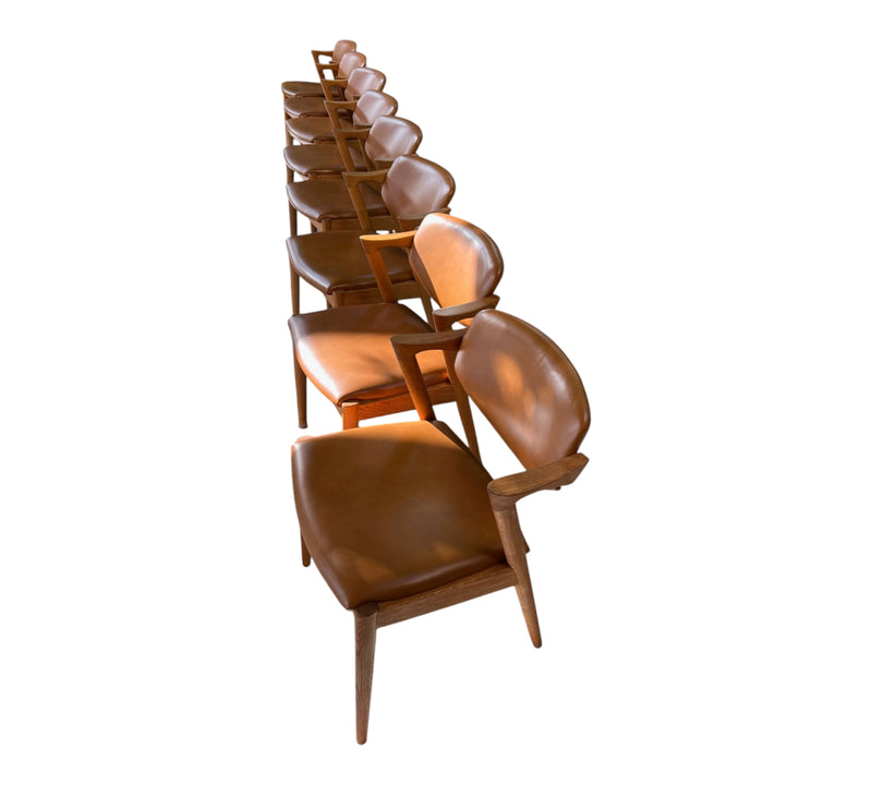 Original Kai Kristiansen model 42 dining chairs X 8 (fully restored)