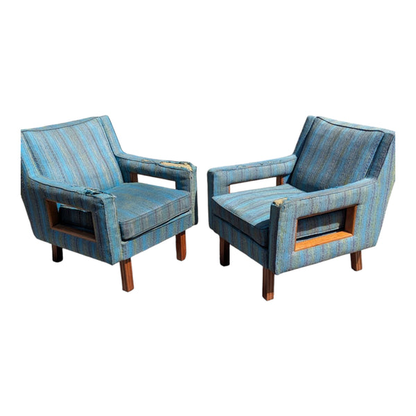 Pre order - pair of original Dario Zoureff armchairs 1970s