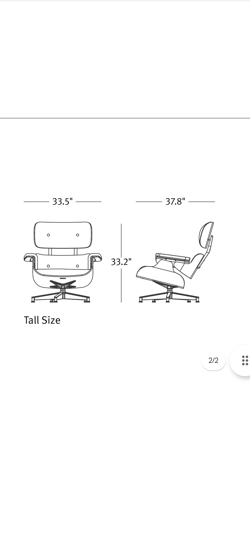 Original Charles Eames chairs with ottoman Herman Miller 2022 Tall model