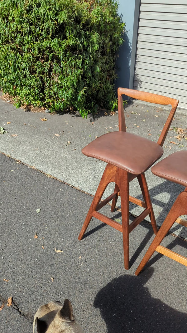 Restoration of original 1970s TH brown stools X 4