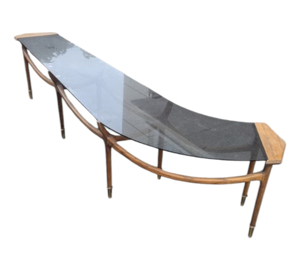 Coffee table blackbean timber boomerang shaped