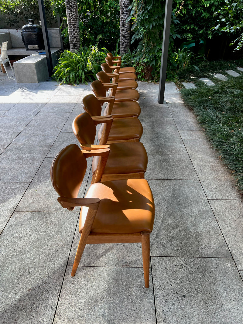 Original Kai Kristiansen model 42 dining chairs X 8 (fully restored)