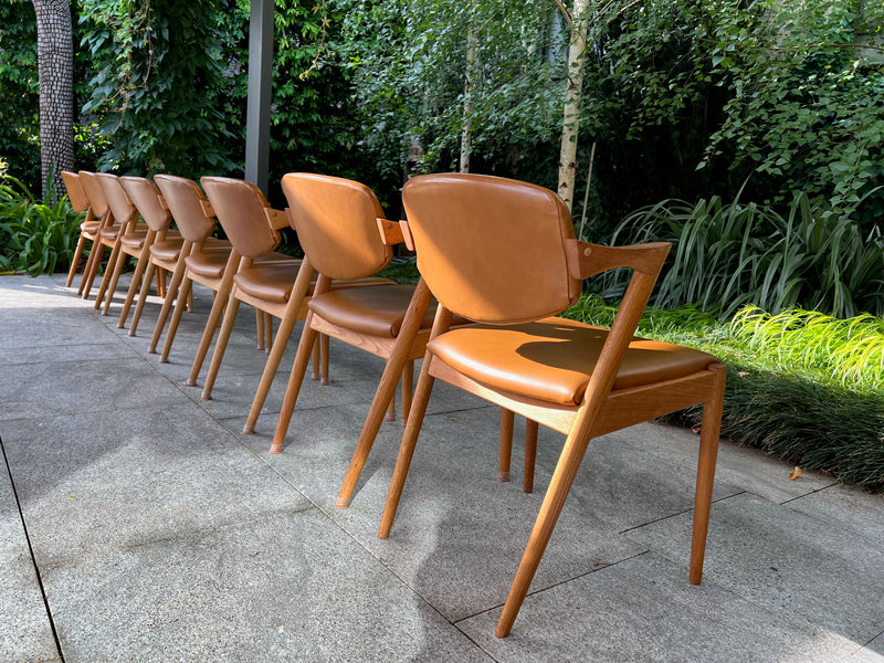 Original Kai Kristiansen model 42 dining chairs X 8 (fully restored)