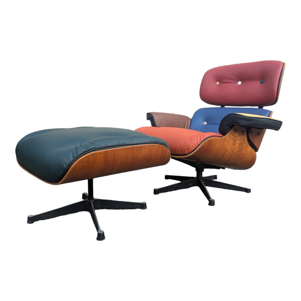 Charles Eames chairs with ottoman by New Style Upholstery Australian classic model by Andrew Freeman