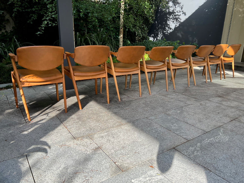 Original Kai Kristiansen model 42 dining chairs X 8 (fully restored)