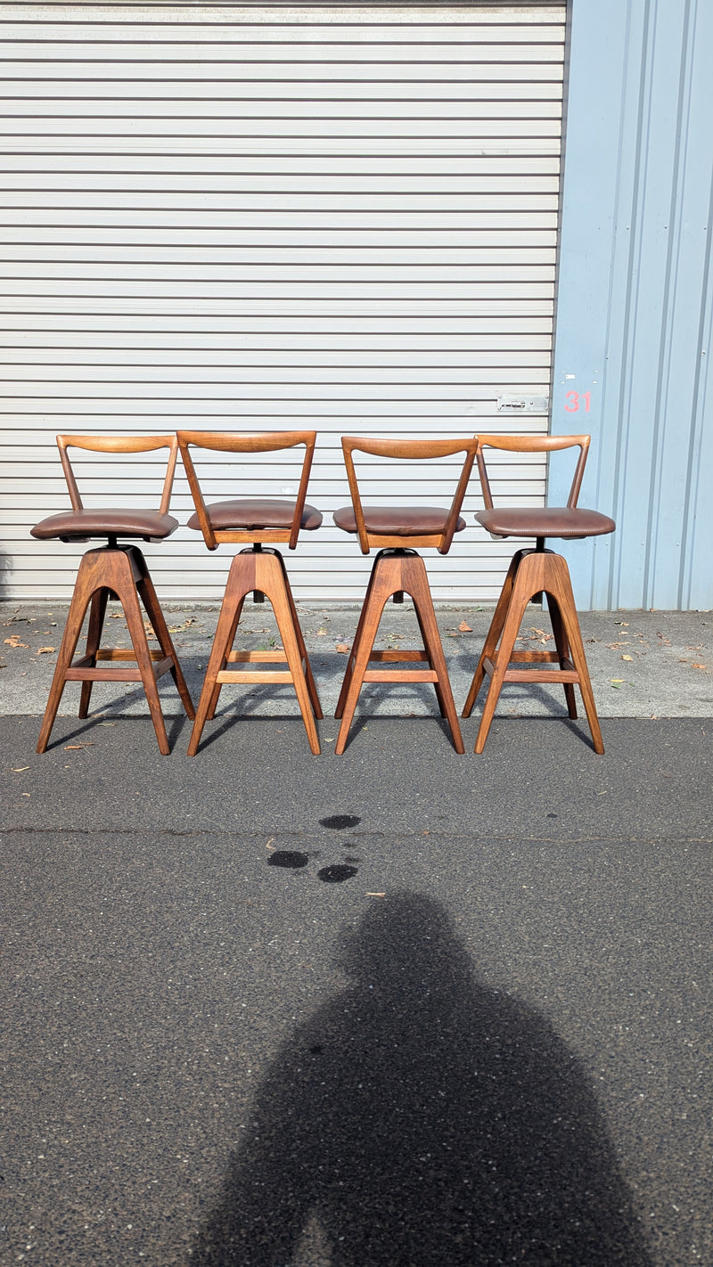 Restoration of original 1970s TH brown stools X 4