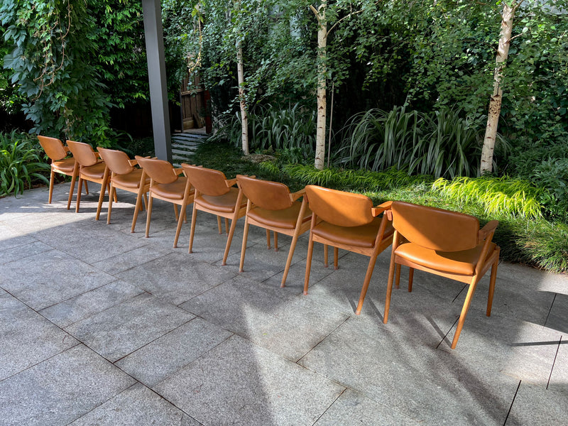 Original Kai Kristiansen model 42 dining chairs X 8 (fully restored)