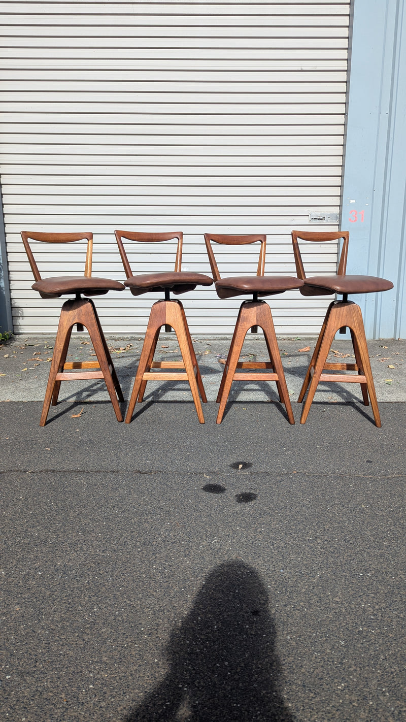 Restoration of original 1970s TH brown stools X 4