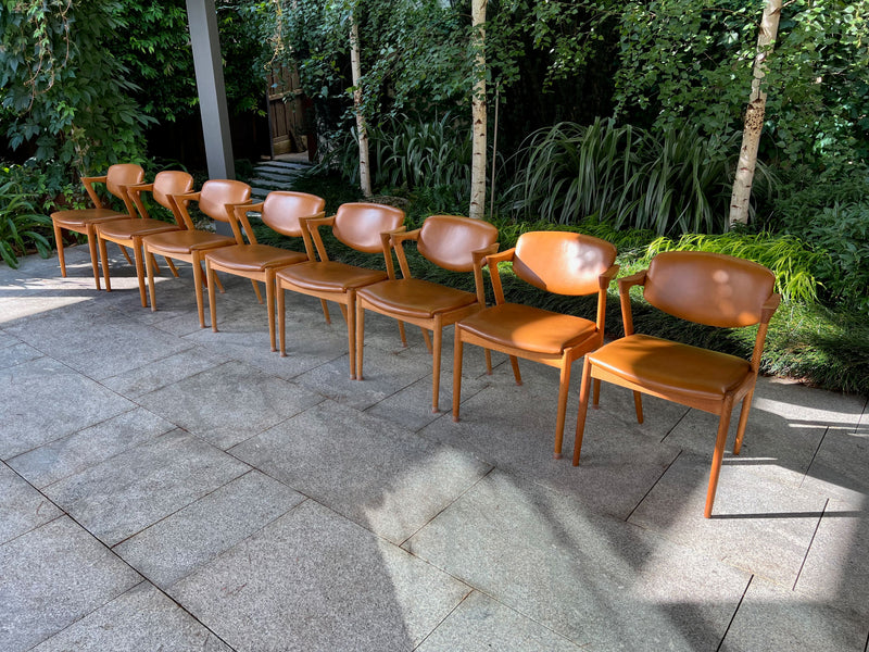 Original Kai Kristiansen model 42 dining chairs X 8 (fully restored)