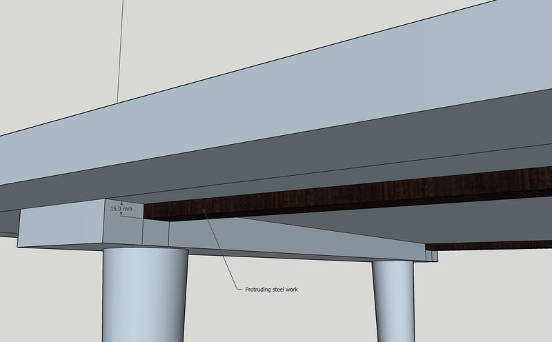 Construction of custom made Mid Century Dining Table Danish Deluxe design