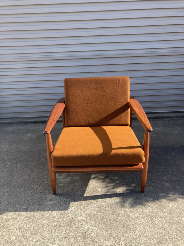 Rare Parker low line wraparound armchair genuine 1960s restored MCM rattan