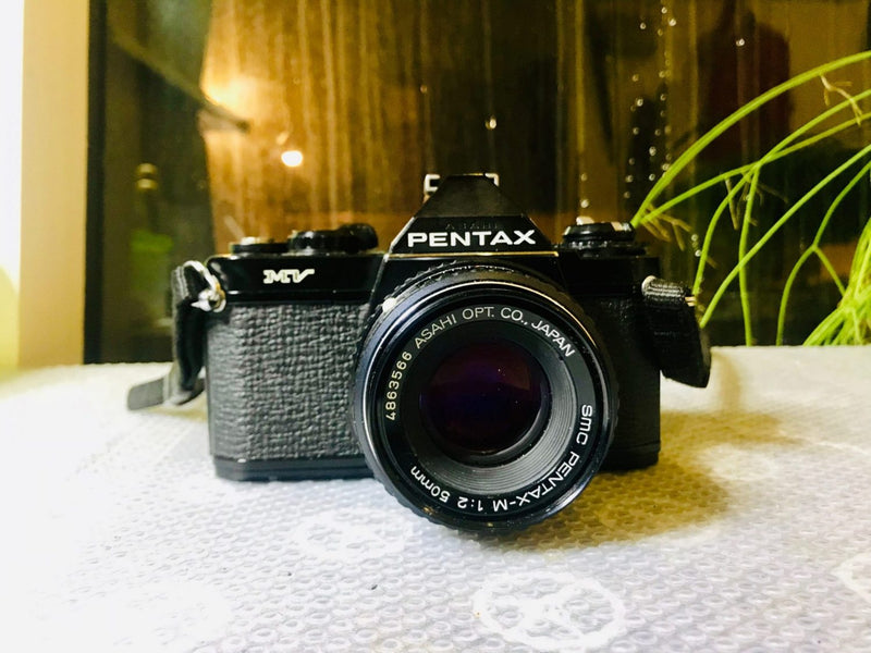 Pentax MV 35mm SLR camera f1:2 50mm lens vintage Japan